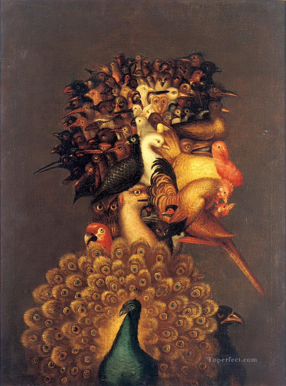 homme d’oiseaux Giuseppe Arcimboldo fantaisie Peintures à l'huile